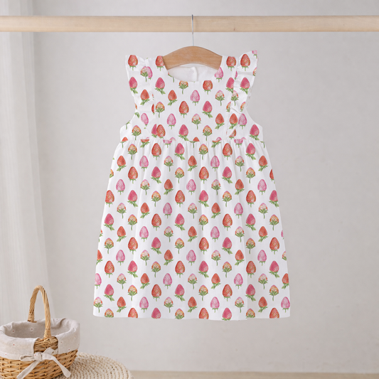 Strawberry Organic Muslin Dress