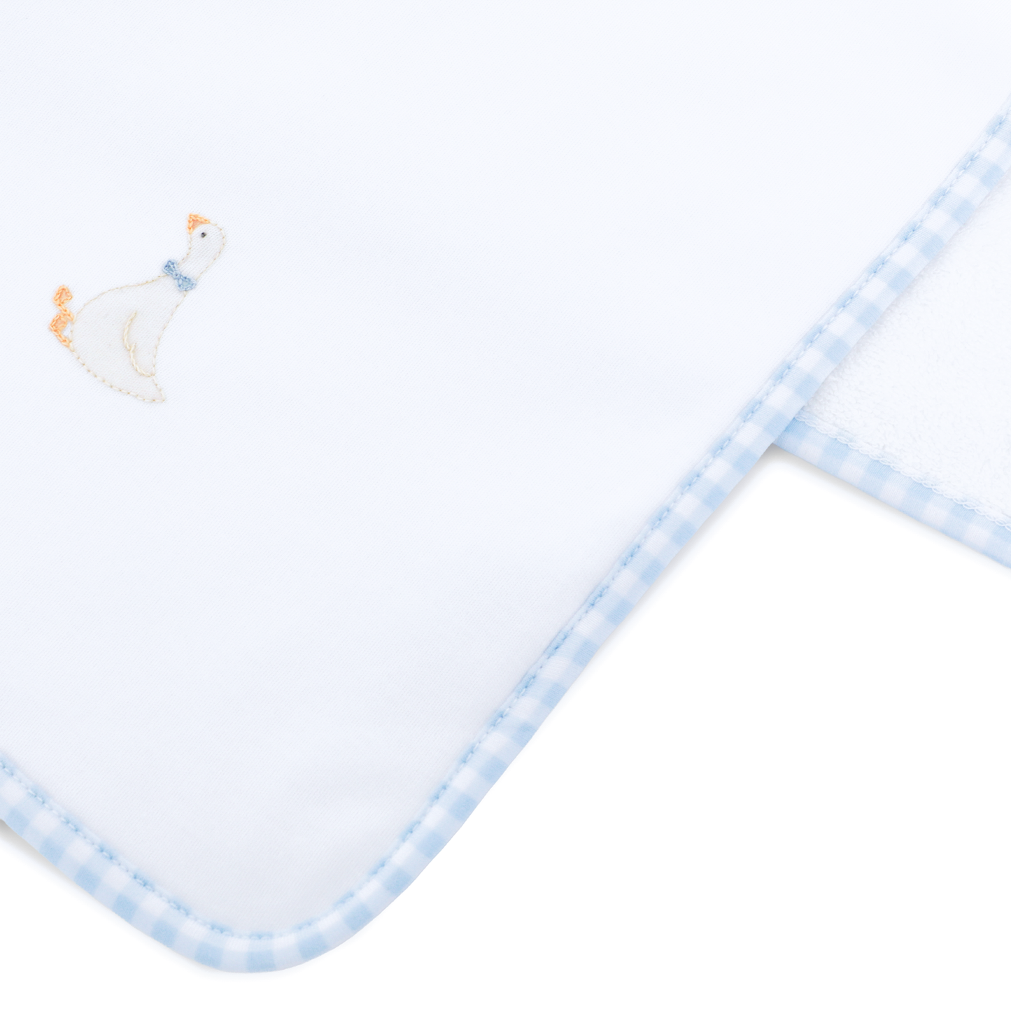 Silly Goose Blue Receiving Blanket