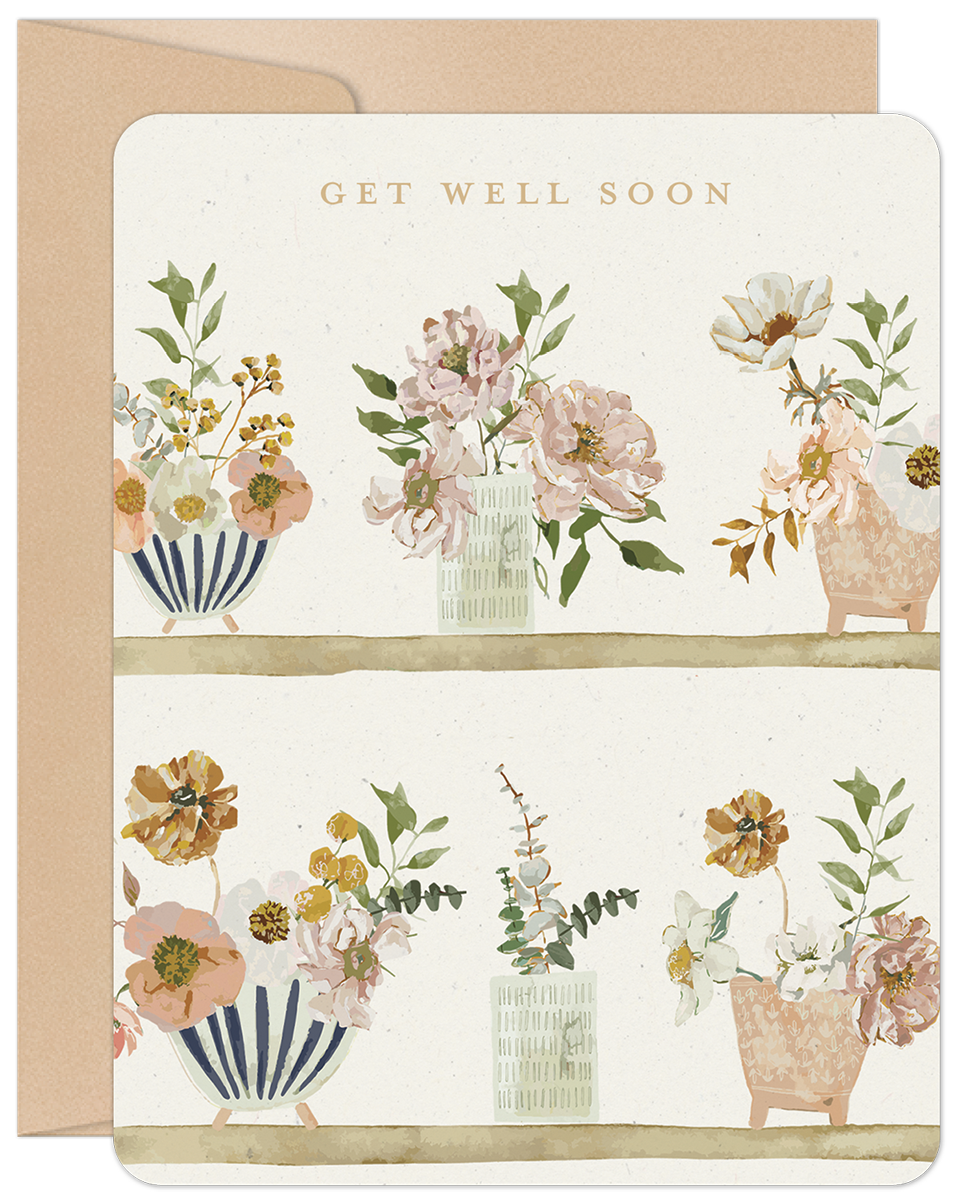 Flower Arrangements Get Well Card