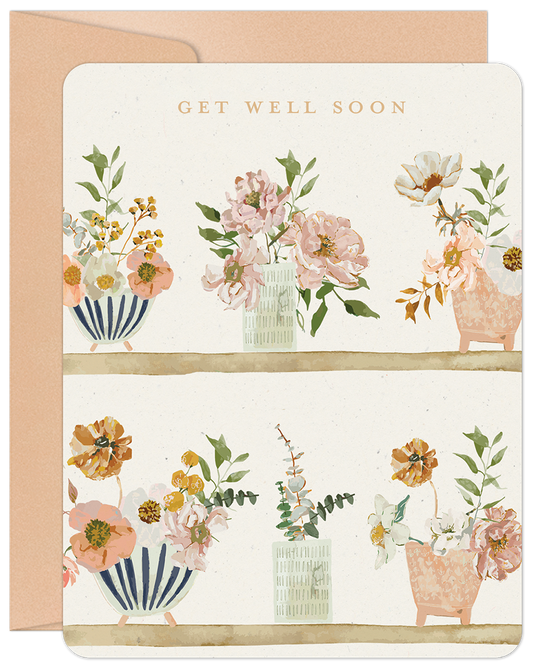 Flower Arrangements Get Well Card