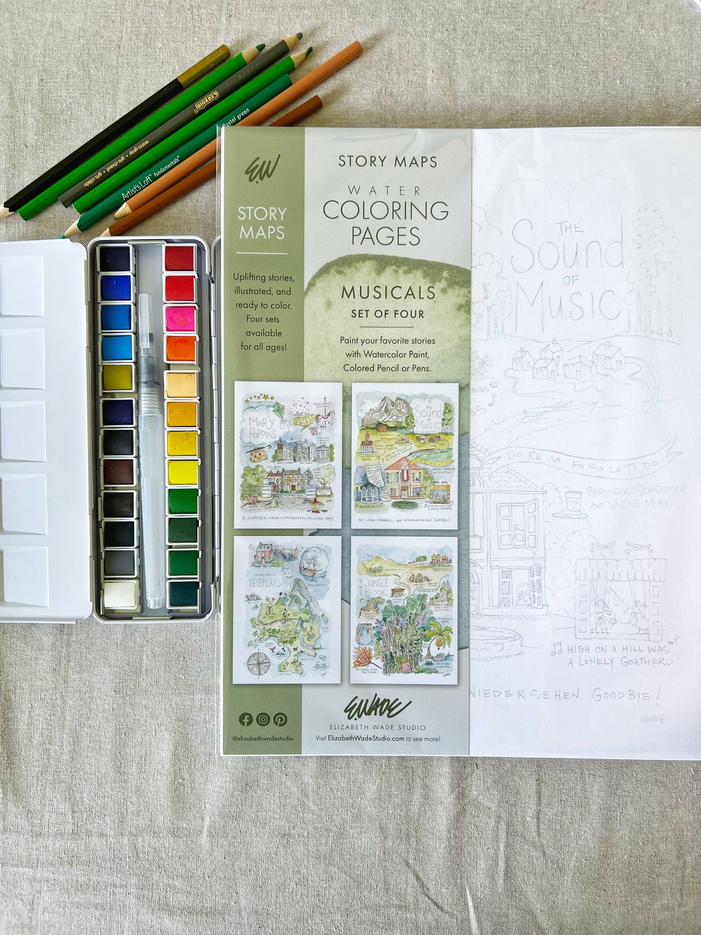 Musicals Coloring Pages Set