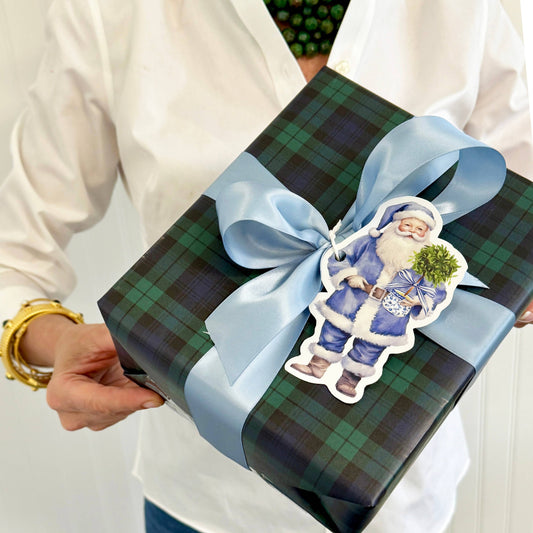 Continuous Roll Gift Wrap | Black Watch Plaid