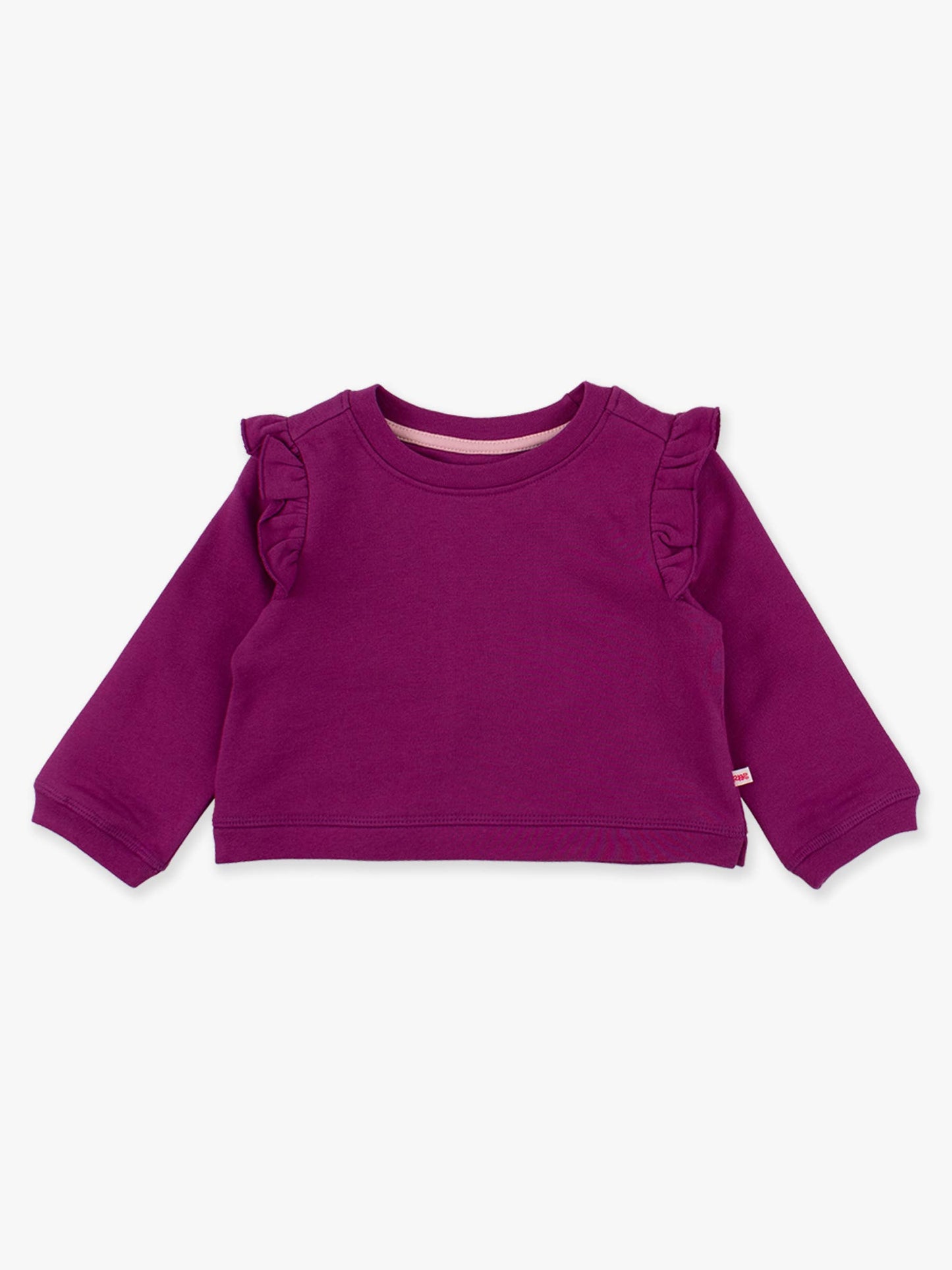 Plum Knit Flutter Sweatshirt