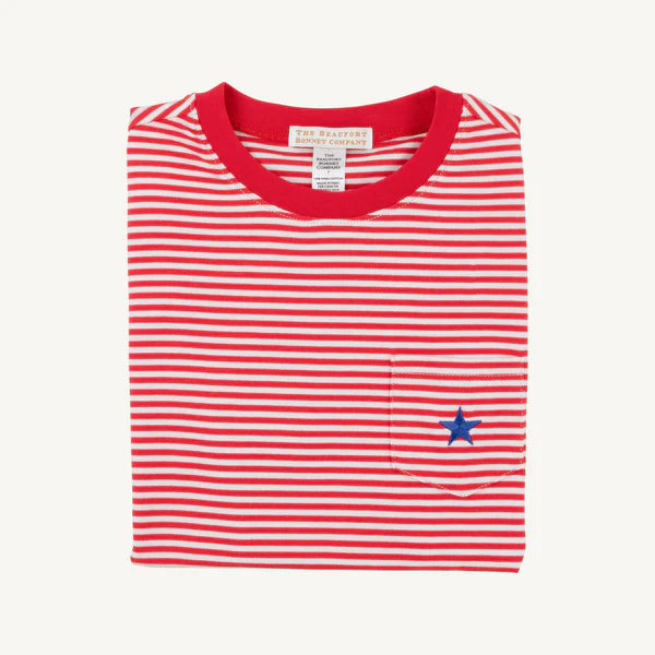 Carter Crewneck Red Stripe s/s