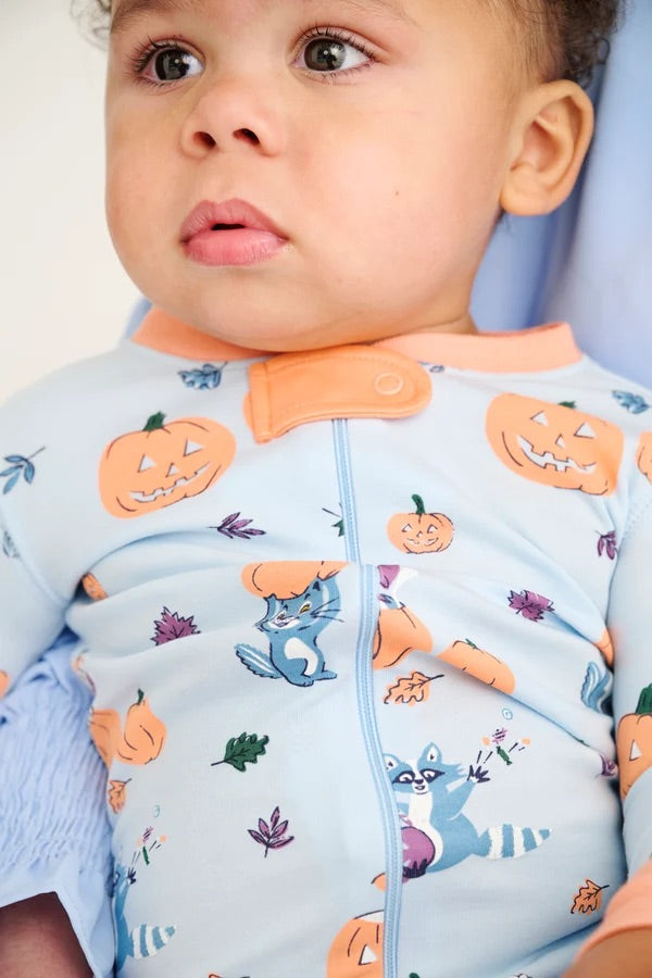Fallon Footie PJs Candy Critters Blue