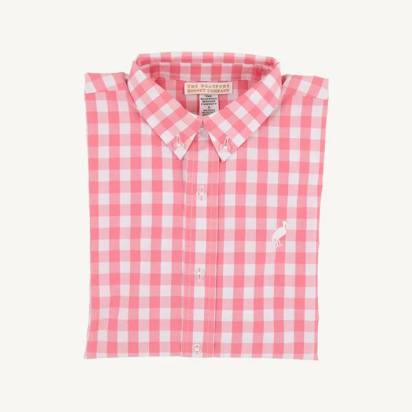 Dean's List Dress Shirt Pink Gingham