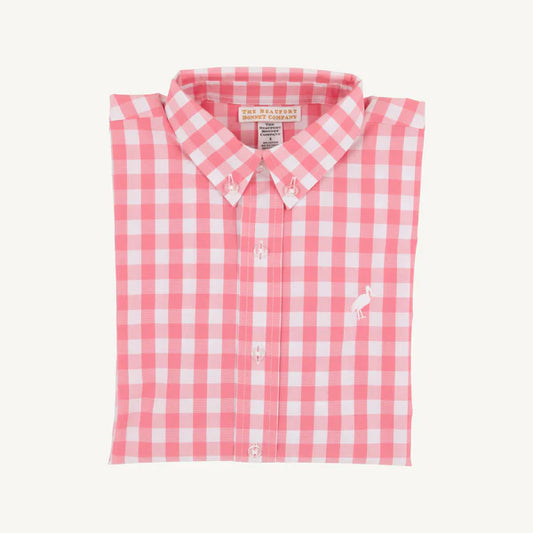 Dean's List Dress Shirt Pink Gingham