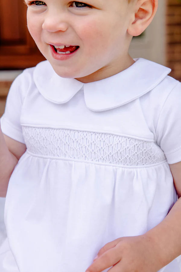 Short Sleeve Banbury Bubble White