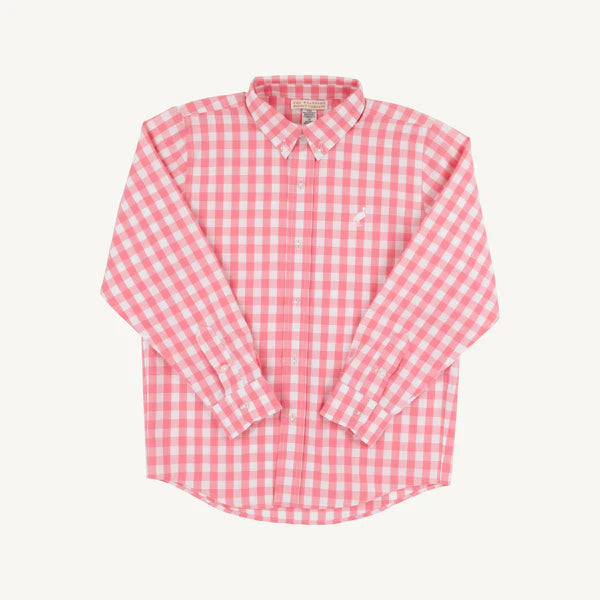 Dean's List Dress Shirt Pink Gingham
