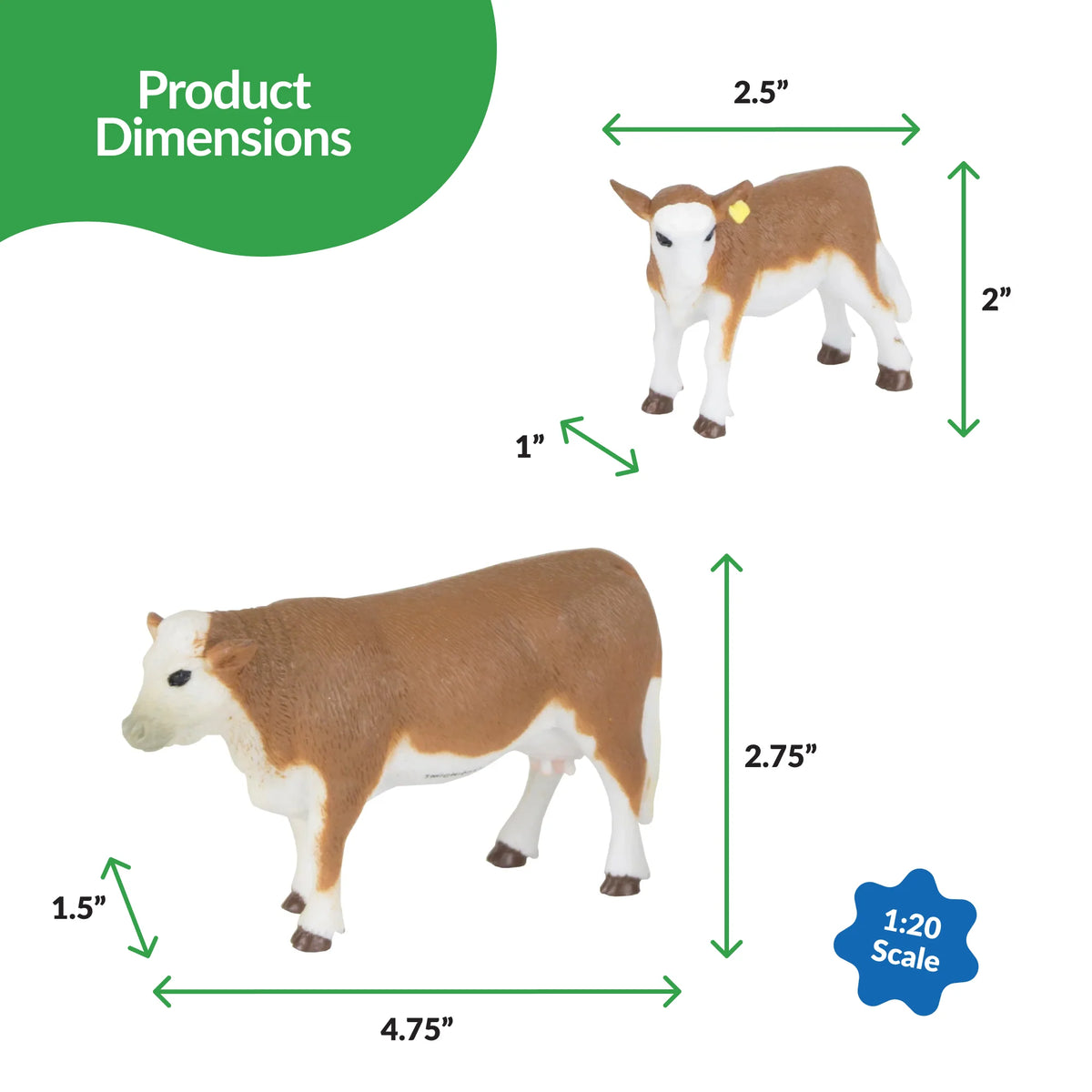 Hereford Cow & Calf Set