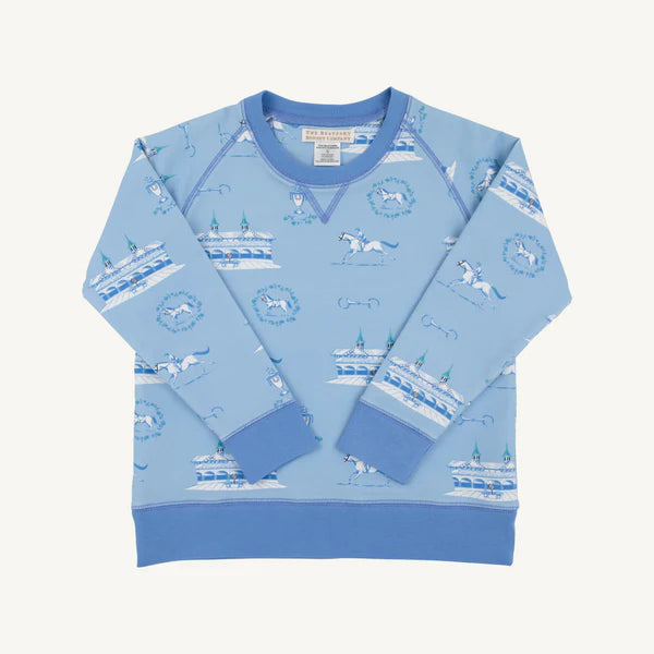 Cassidy Crewneck in Derby Blue