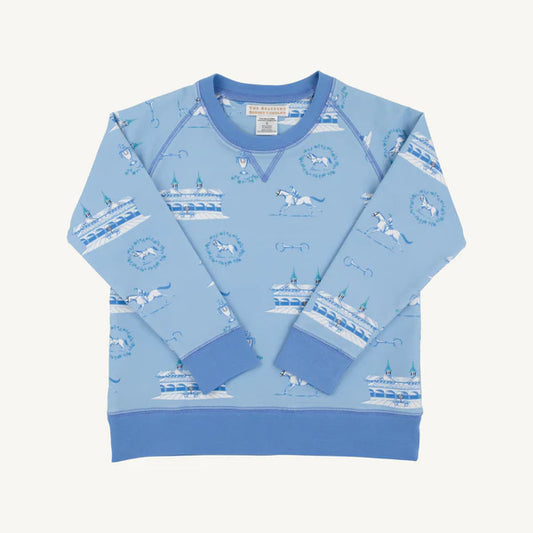Cassidy Crewneck in Derby Blue
