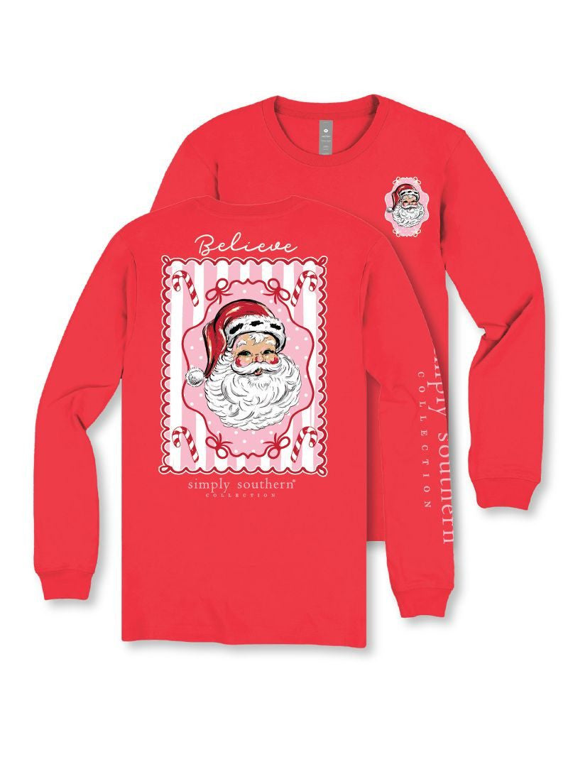 Adult Santa Believe LS Tee