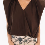 Ladies Layne Top in Brown