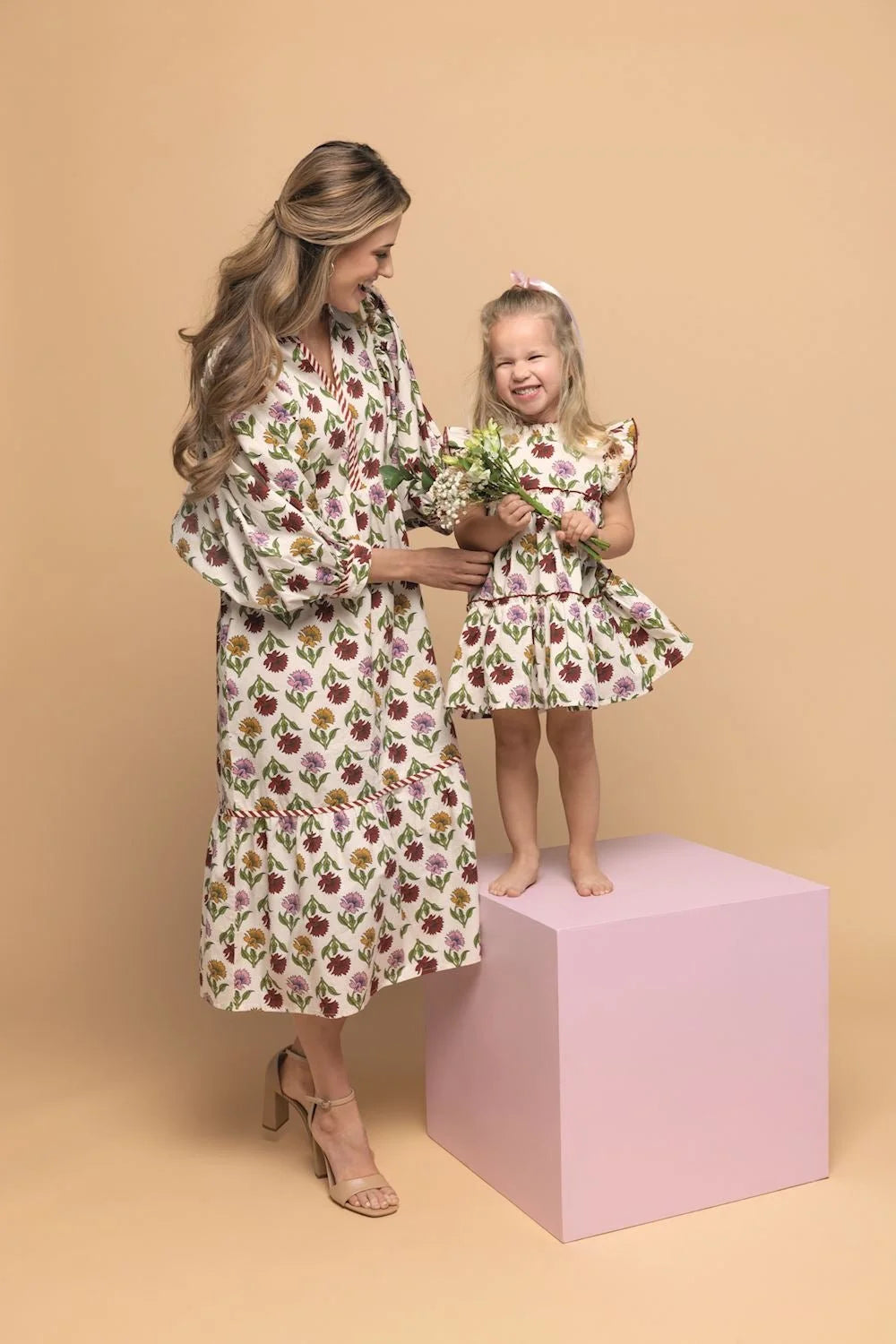 Ladies Multi Floral Harvest Midi Dress
