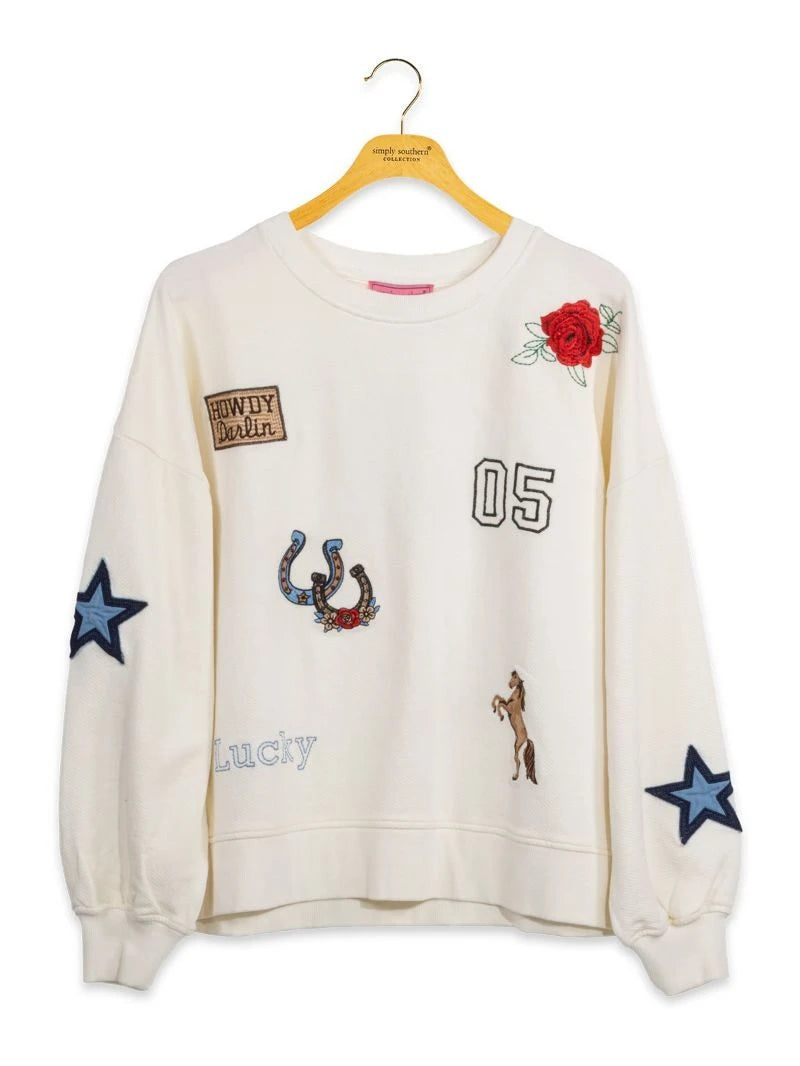 Adult Horse Embroidered Crewneck