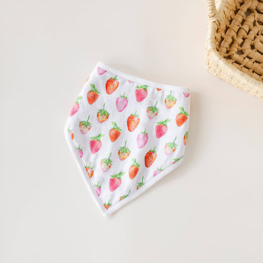 Strawberry Organic Muslin Bib