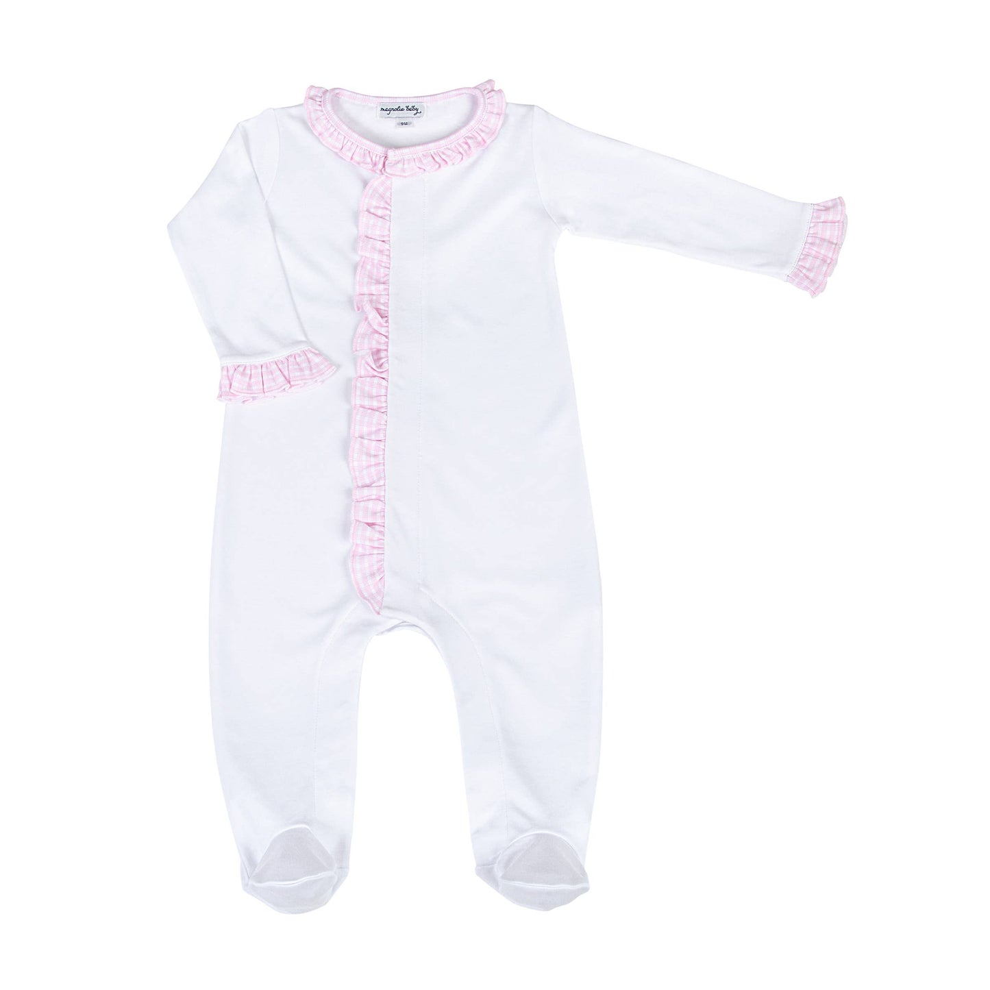 New Beginnings Pink Ruffle Footie