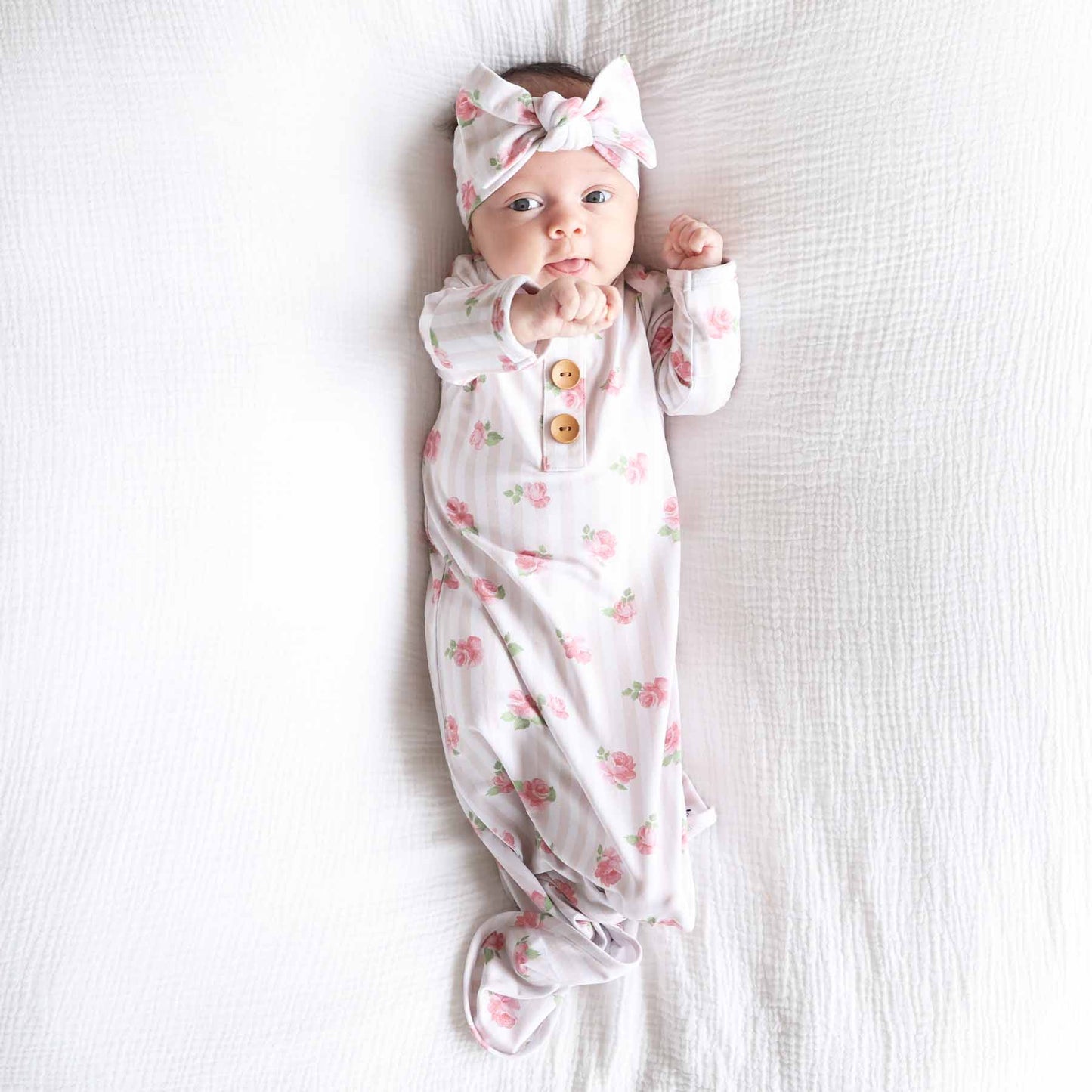 Rosy Newborn Gown Set