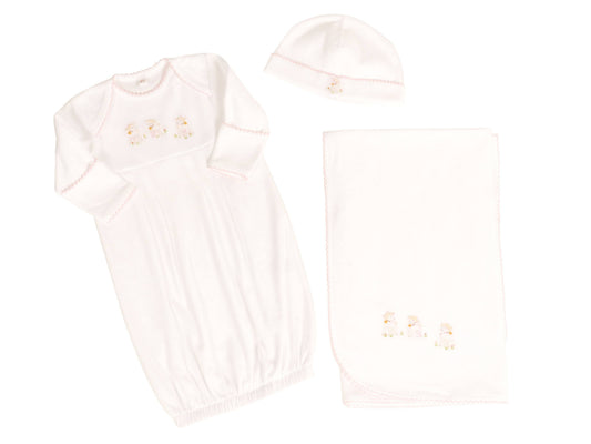 Lambikins Pink Gift Set Egyptian Cotton