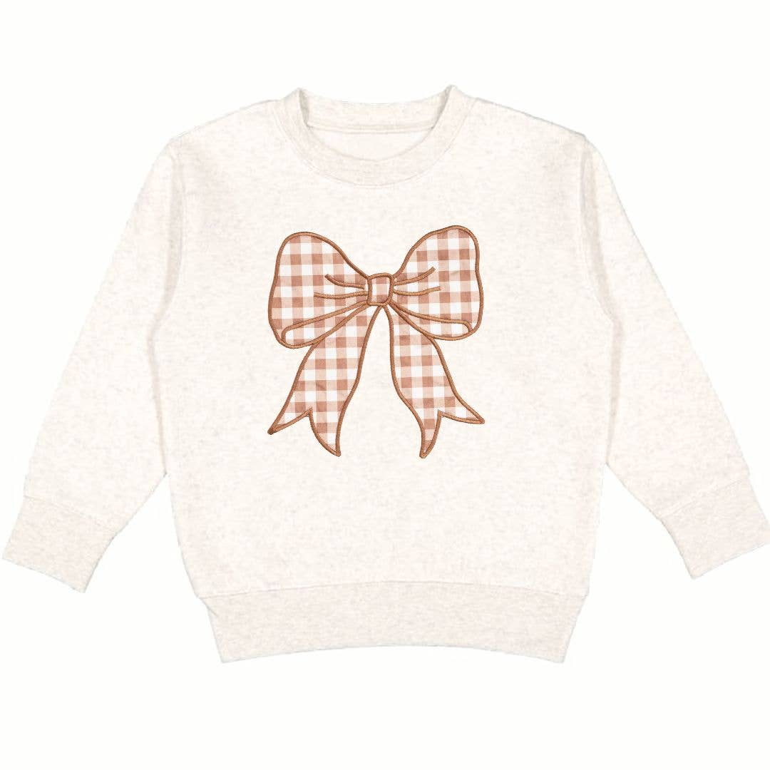 Gingham Bow Sweatshirt