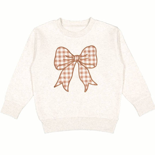 Gingham Bow Sweatshirt
