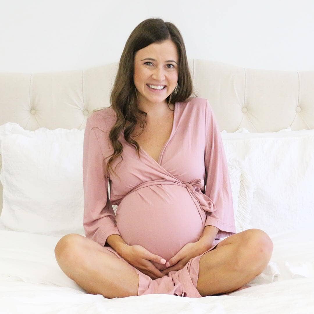 Mauve Bamboo Maternity Robe