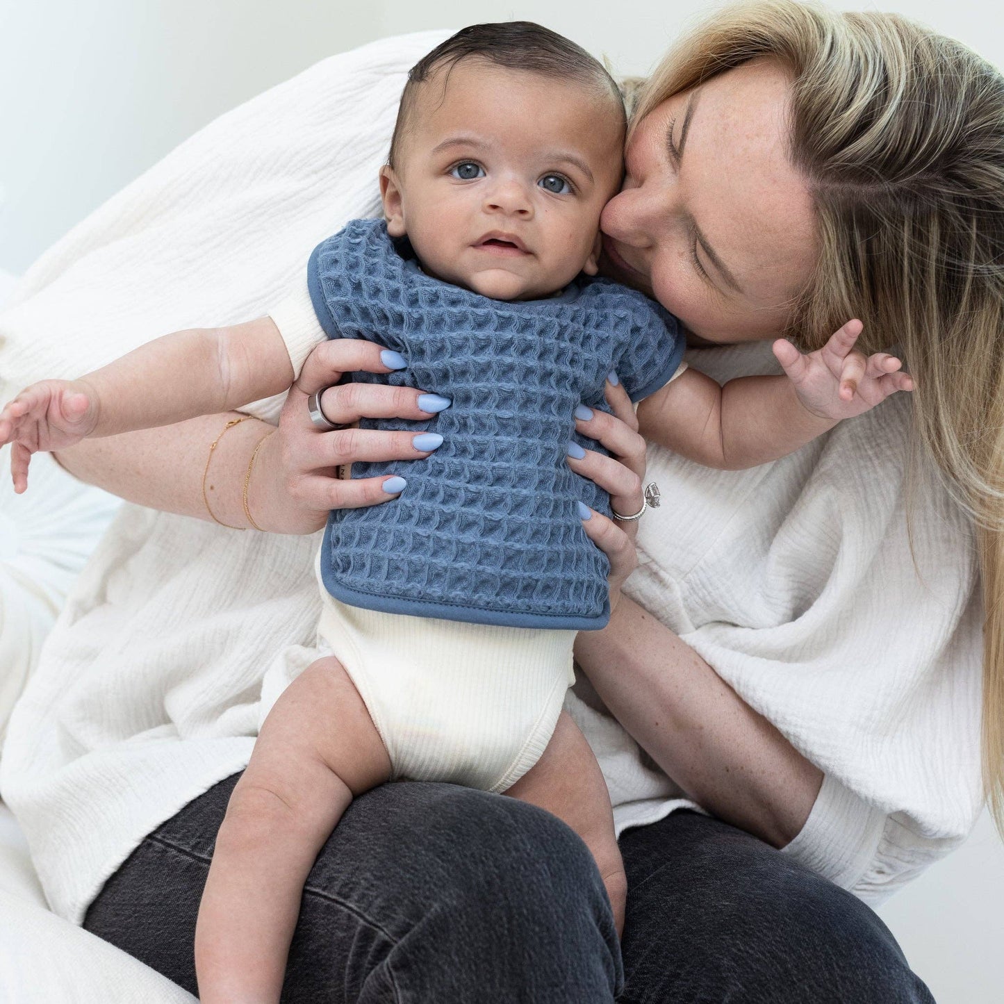 Reversible Bib/Burp Set Rain