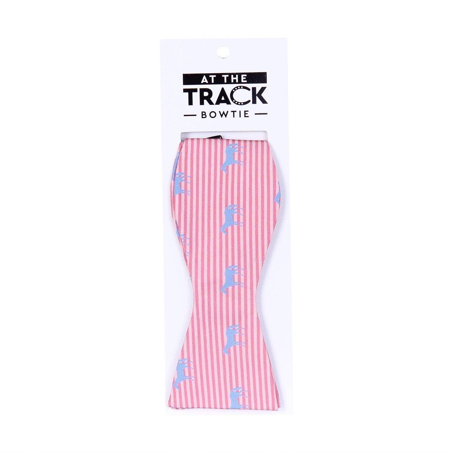 Pink Stripes and Blue Horses Bowtie