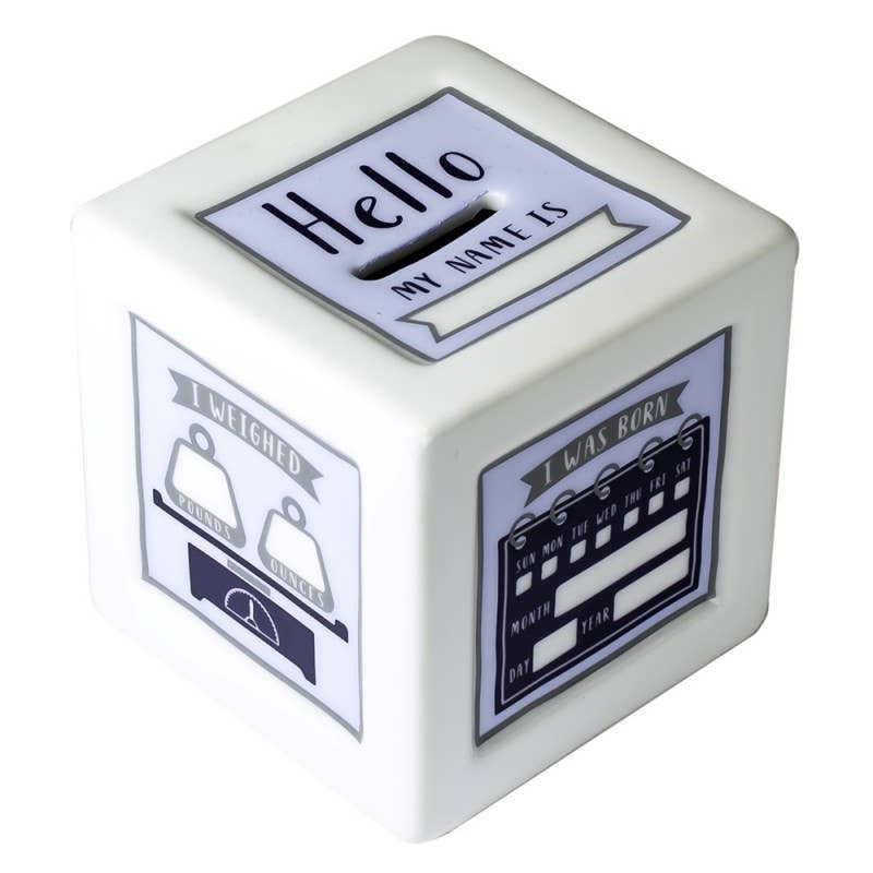 Birth Record Bank with Pen - Blue