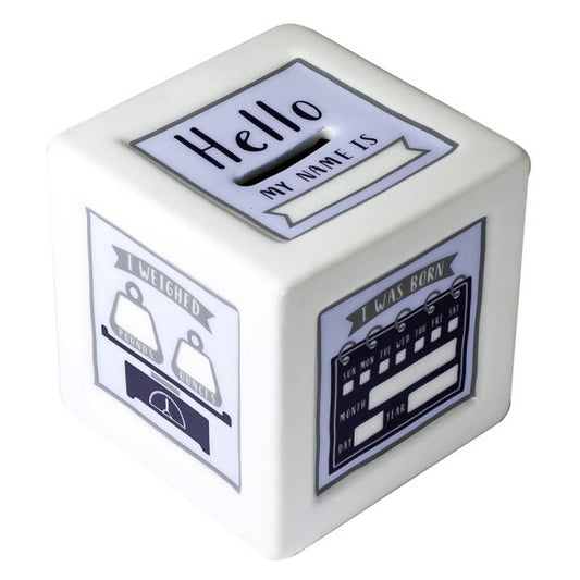 Birth Record Bank with Pen - Blue