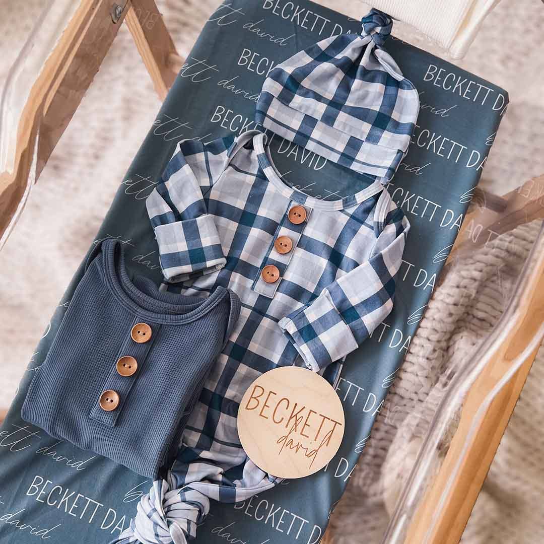 Paxton's Plaid Gown Set