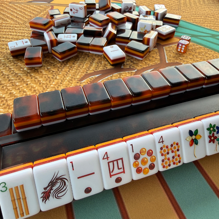 Tortoise Mahjong Rack Set