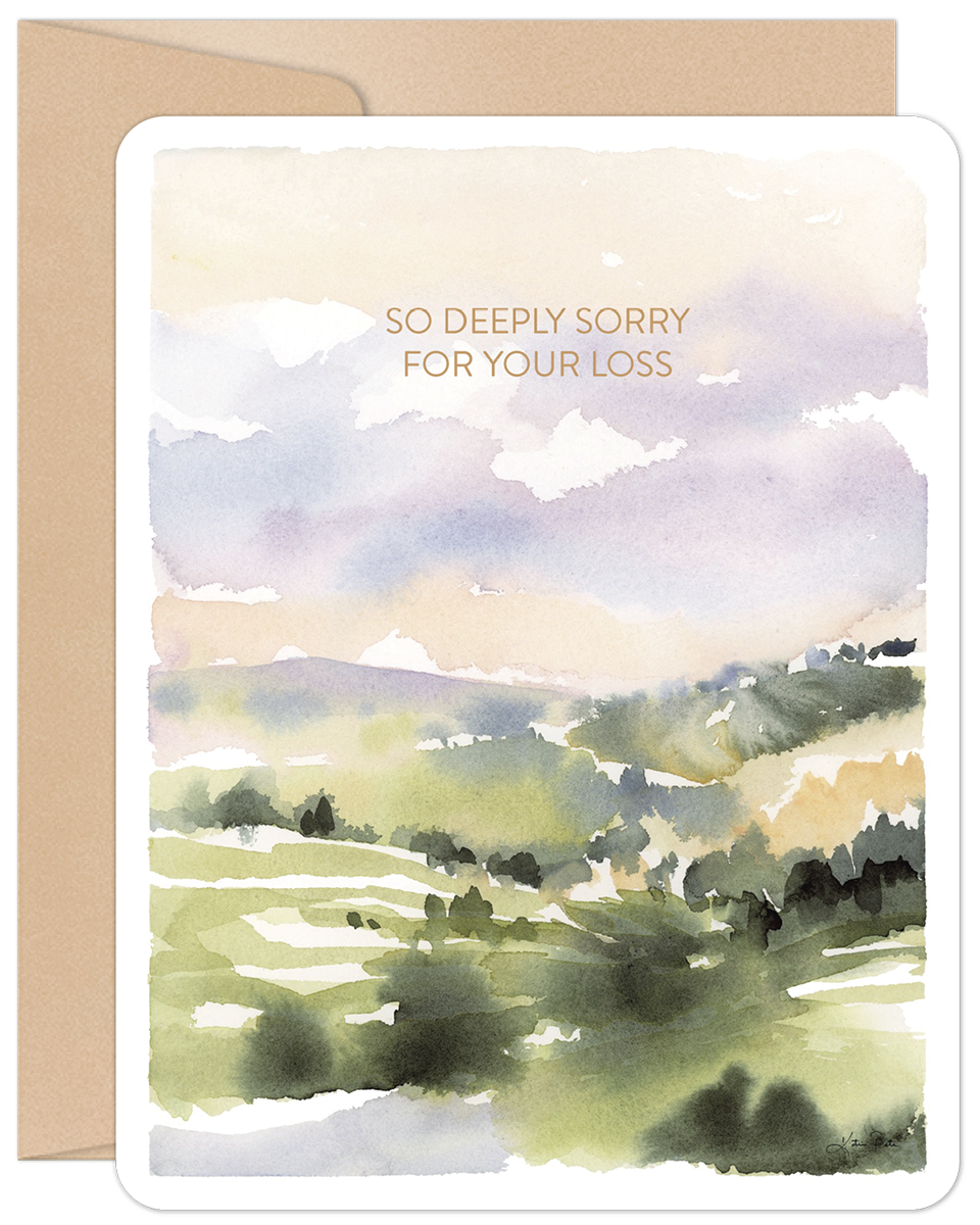 Watercolor Landscape Sympathy Card