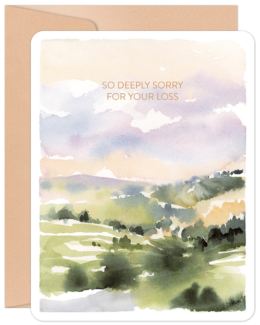 Watercolor Landscape Sympathy Card
