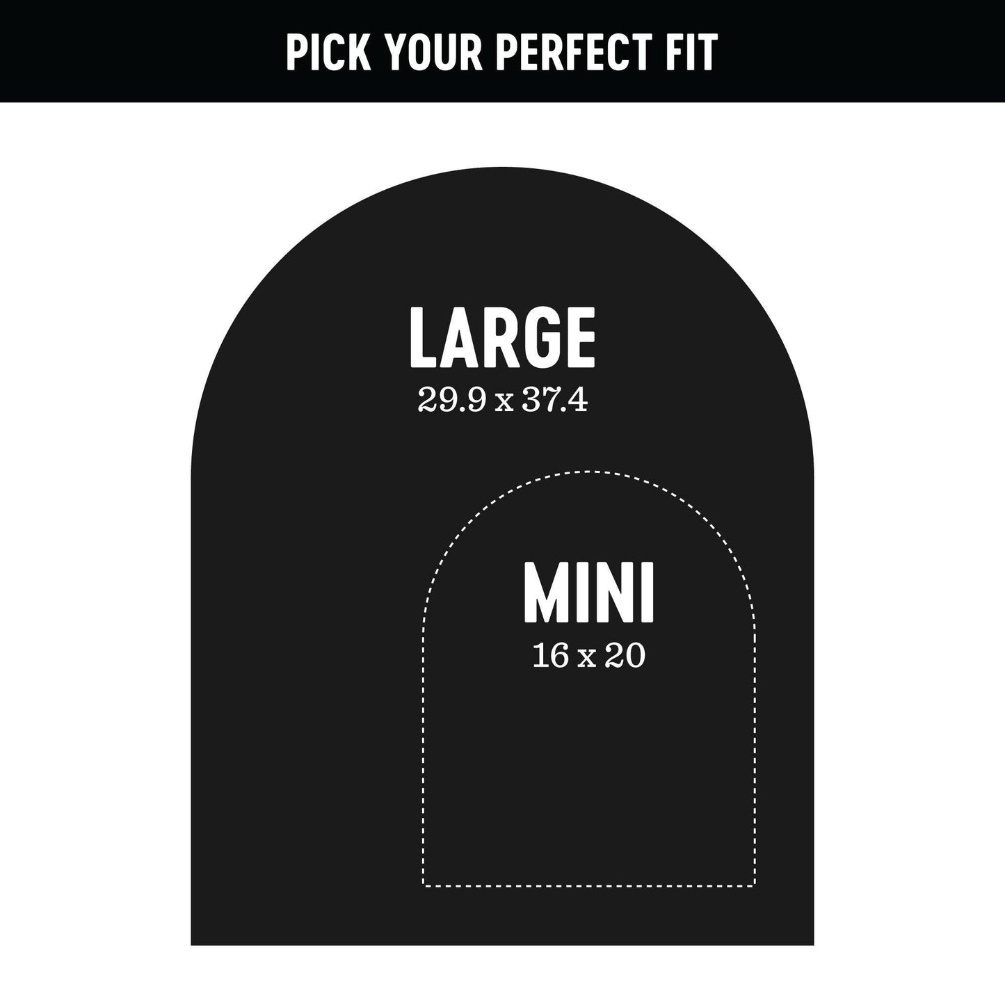 Black Mini Arch Magnetic Wall Decal