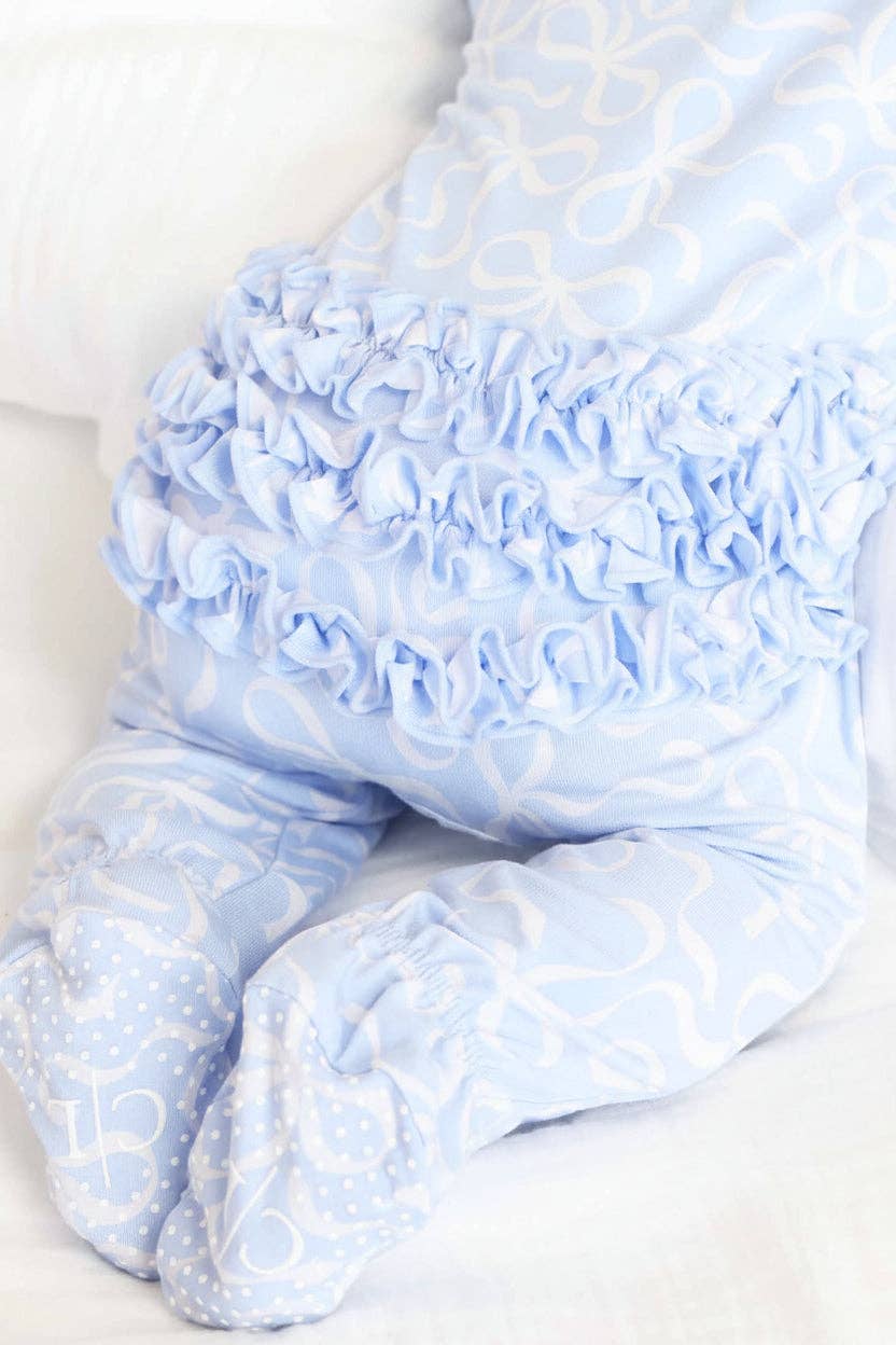 Blue-tiful Bows Footie