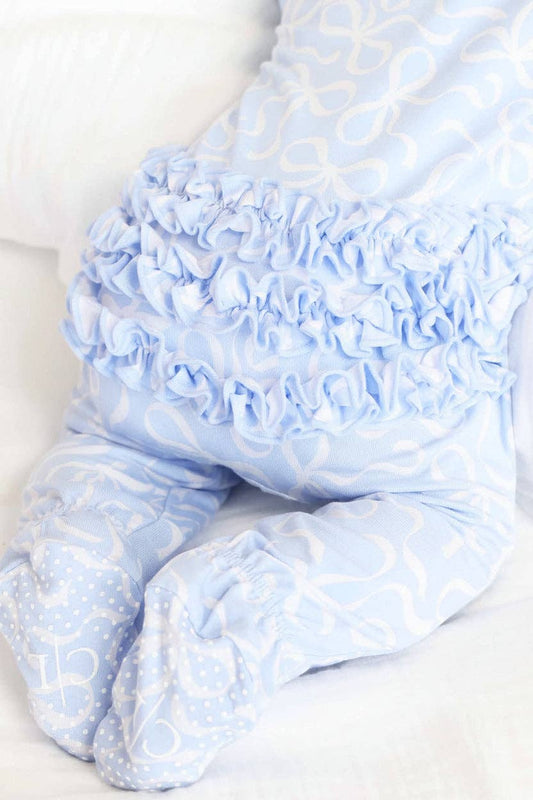 Blue-tiful Bows Footie