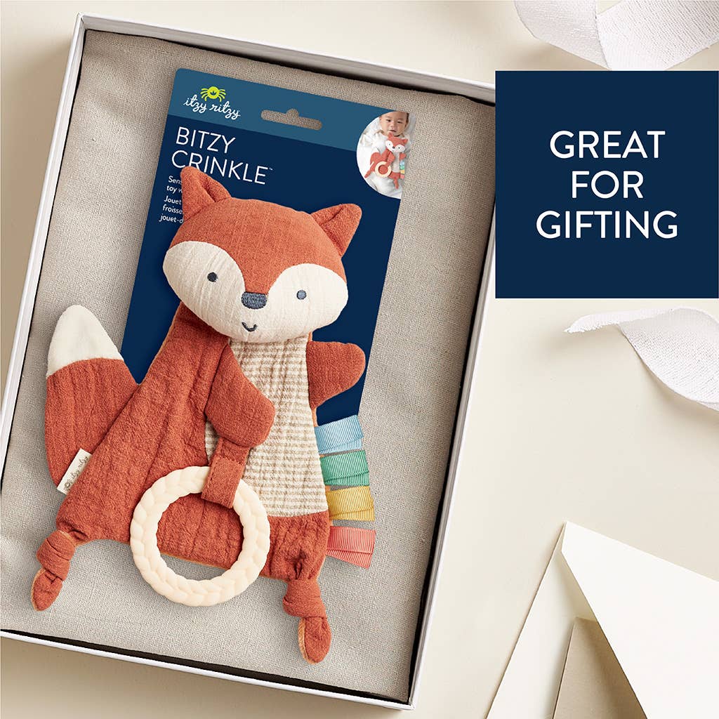 Fox Bitzy Crinkle™ Sensory Toy Teether
