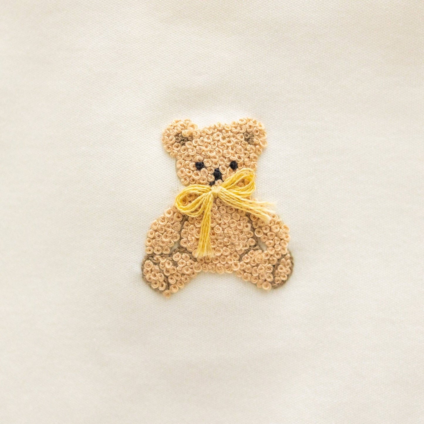 Bear Hugs Zip Footie in Ivory