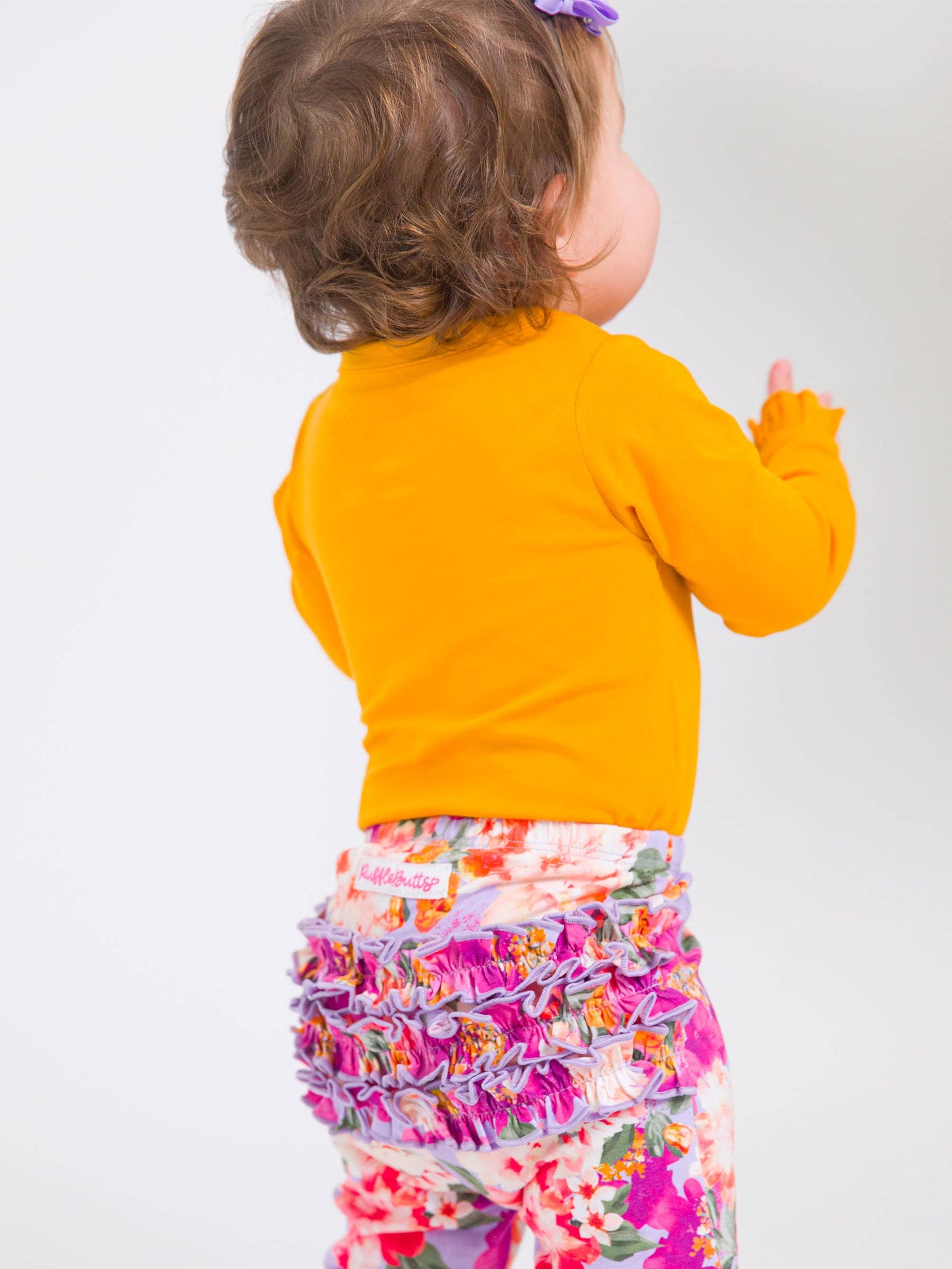 Baby Girls Floral Ruffle Flare Pants