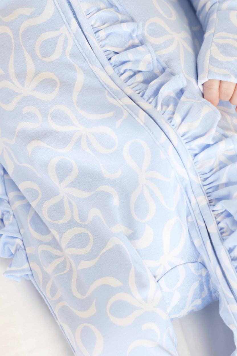 Blue-tiful Bows Footie