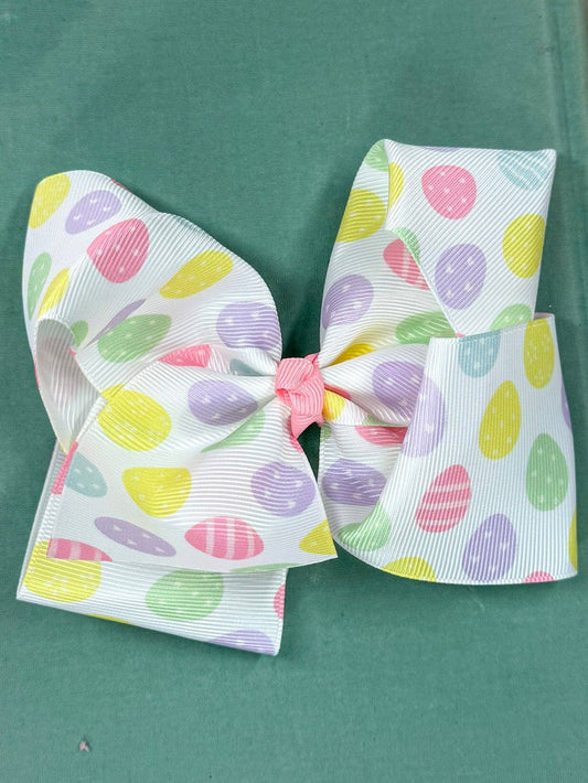 Easter Egg Printed Bow