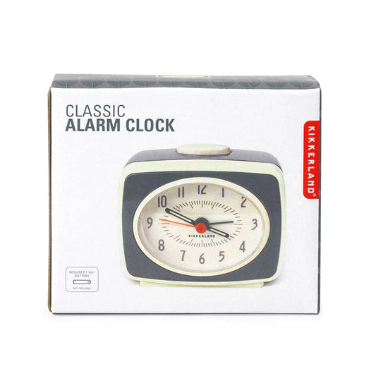 Small Classic Alarm Clock Grey