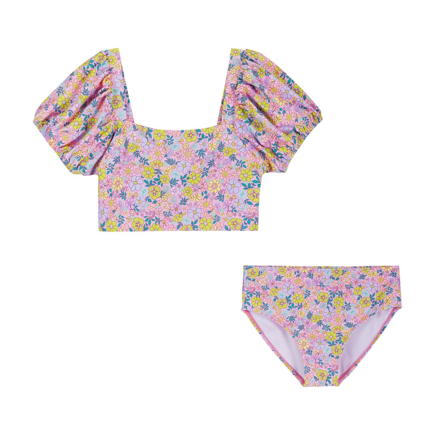 Tween Girls Puff Sleeve Bikini