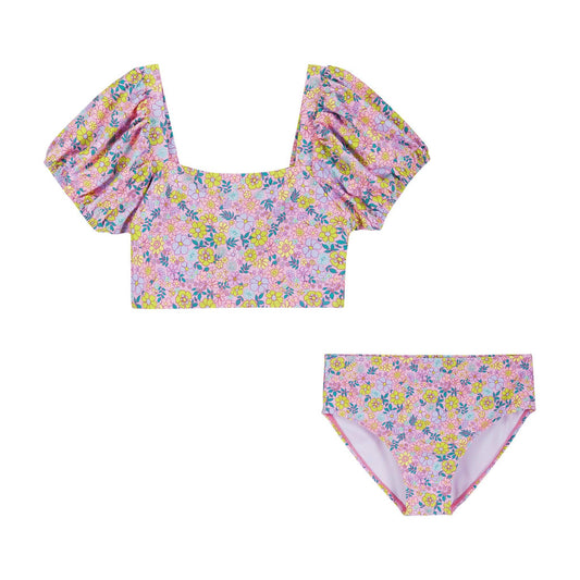 Tween Girls Puff Sleeve Bikini
