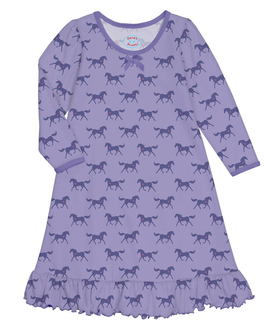 Long-Sleeve Horse Nightgown