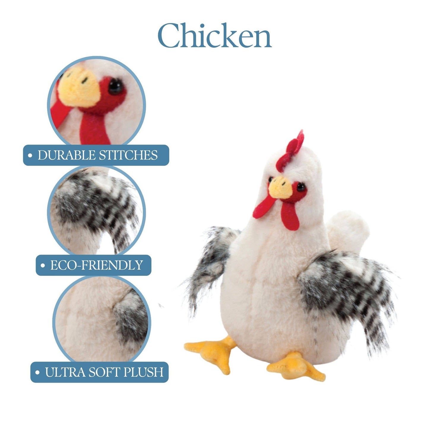9" Wild Onez Chicken White