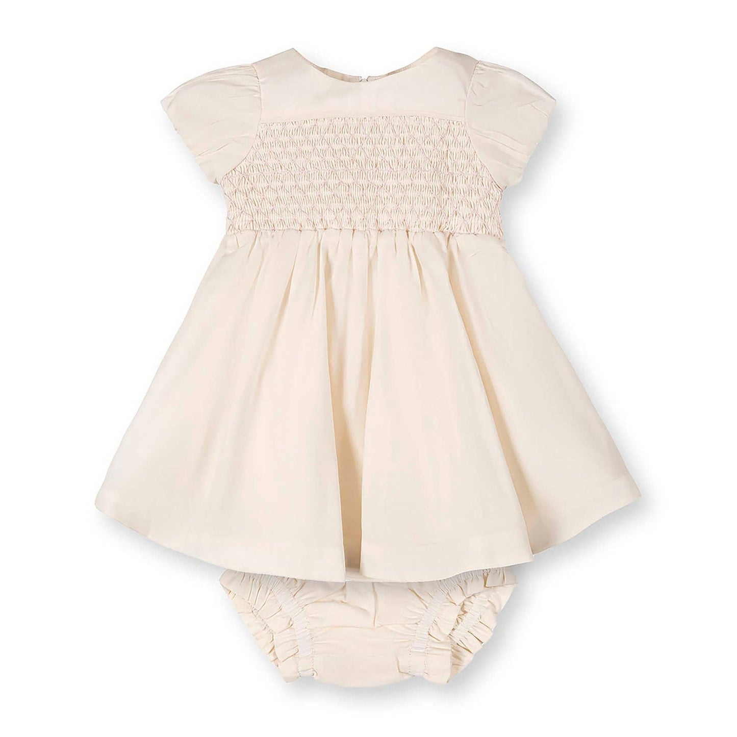 Organic Smocked Puff Sleeve Dress