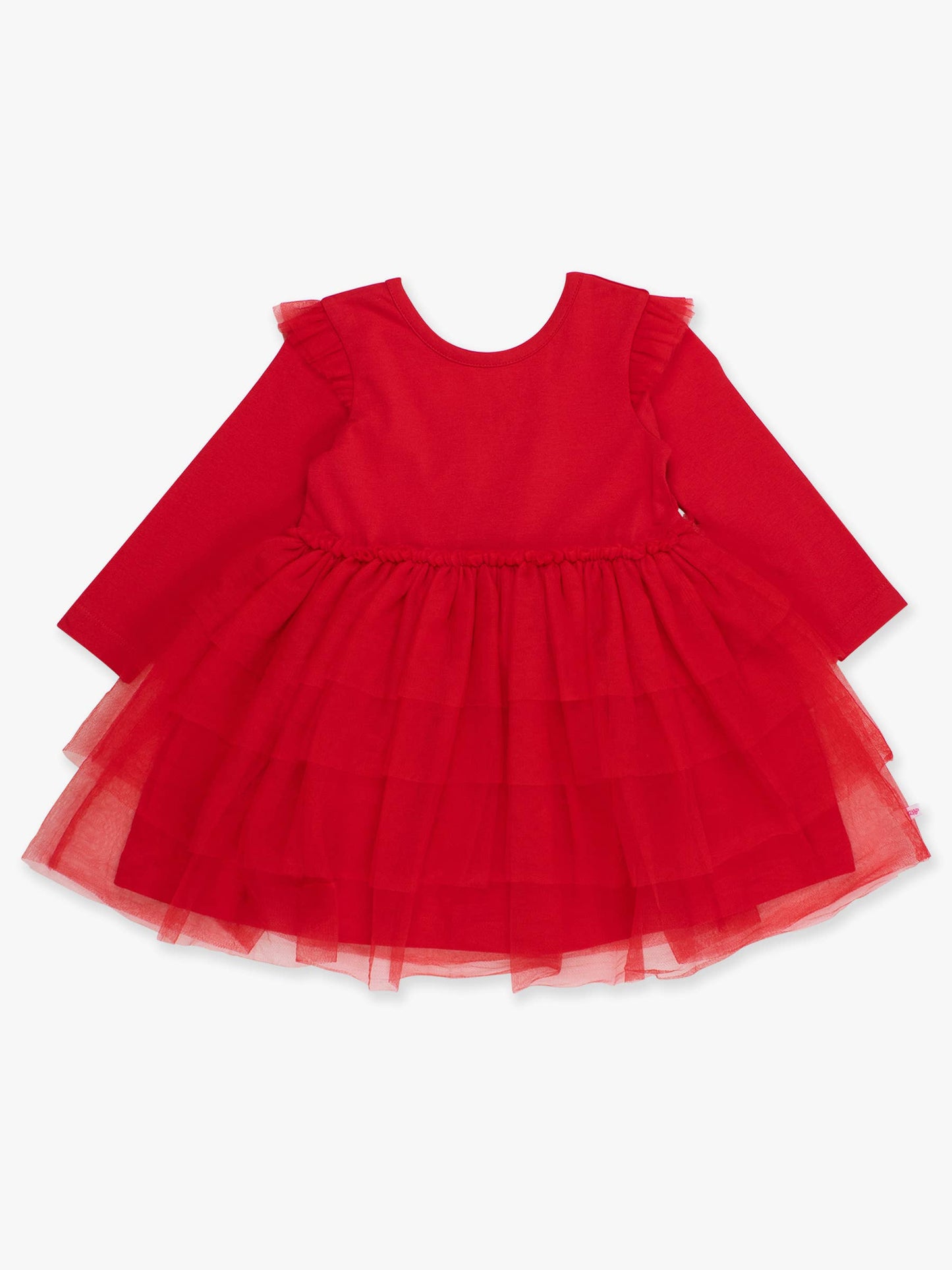 Tulle Long Sleeve Twirl Dress